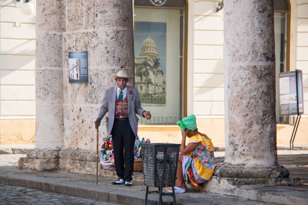 Merchants in Plaza Vieja of Havana